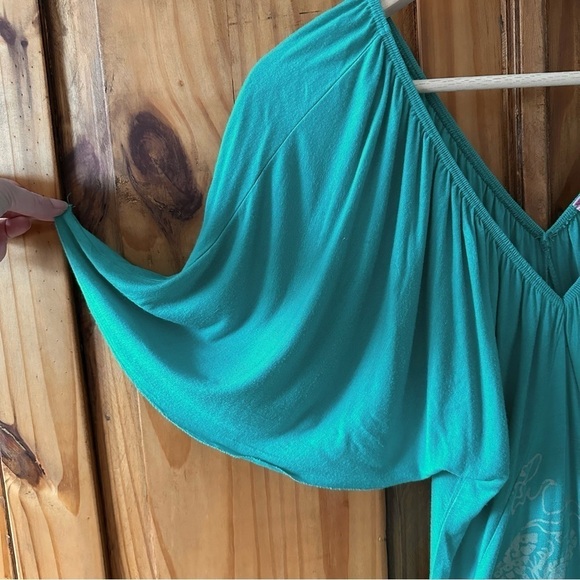 Umgee Turquoise and Silver Mini Dress - Picture 8 of 16